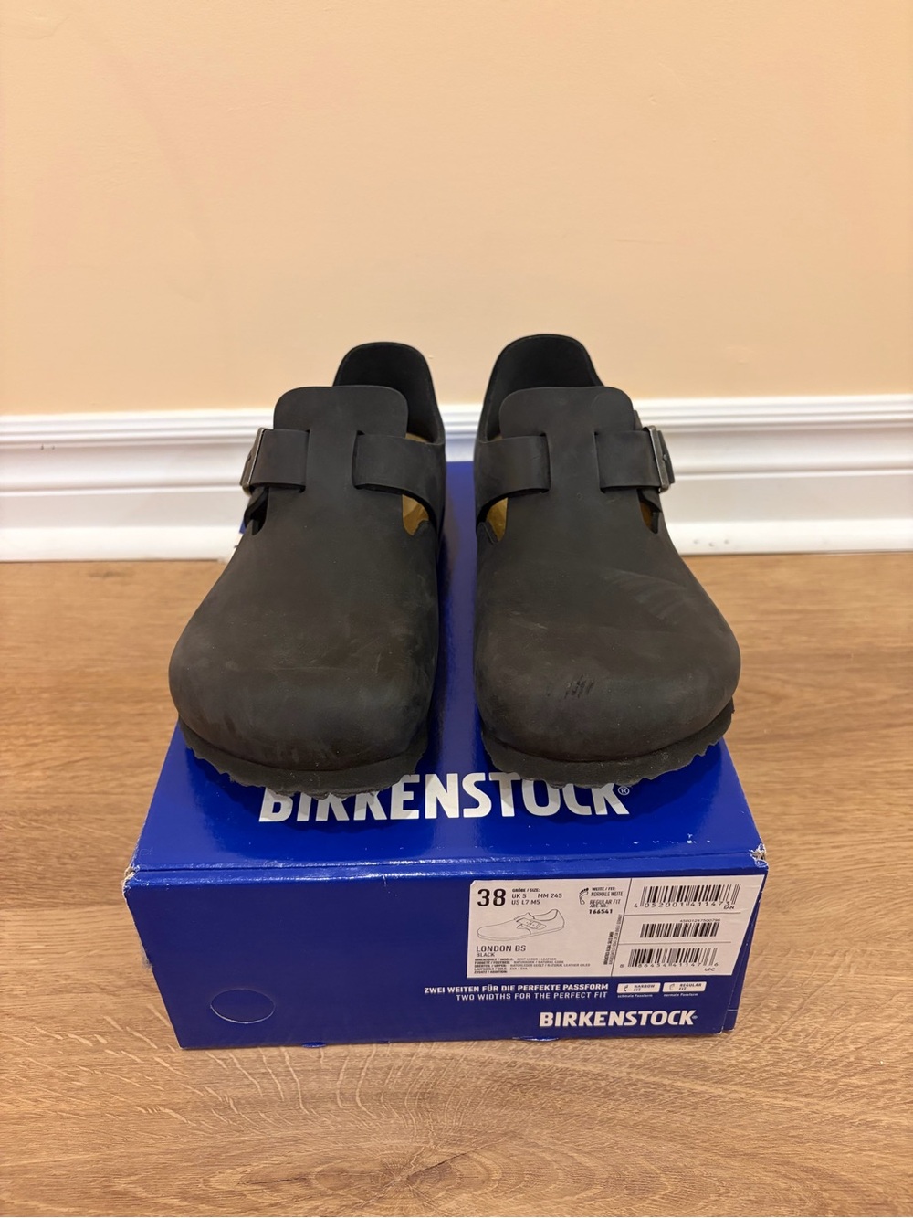 Birkenstock Black London Clogs with Buckle